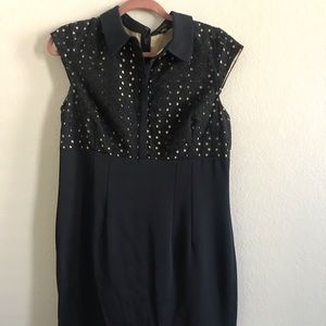 Ann Taylor navy blue dress sz 12 so cute